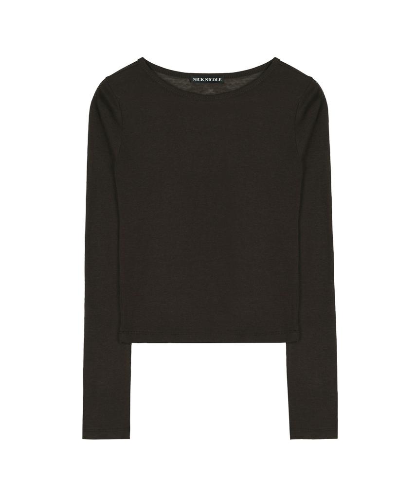 Nigaennikol [Essential] Wool Tencel Tee_Brown