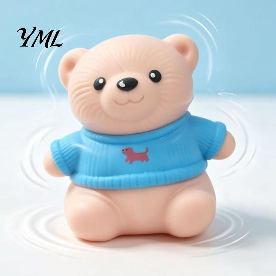 Holiday Celebration Party Supplies Christmas Tomato Bear Squeeze Toy for Stress Relief, Cute TPR Decompression Relief Toys Adults Figure with Festive