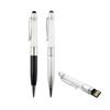 Venda Quente Personalizada 3 em 1 Multifunção Pen Drive USB Bola de Vidro com Óleo Caneta Esferográfica e Caneta Touch 32gb 64gb 128gb Pen Drive USB 3.0