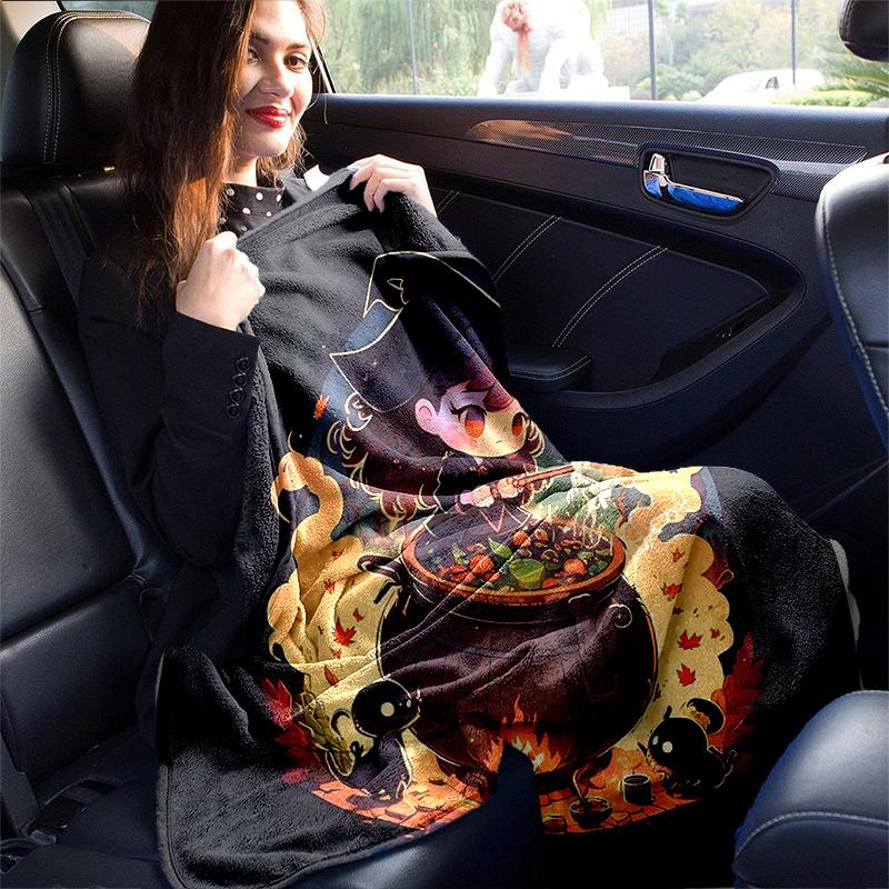 1 Stück Hexe Bild Design Decke Weicher Überwurf für Wohnkultur, Geschenkidee