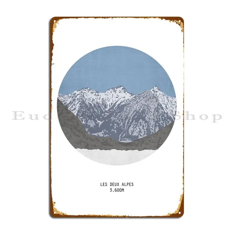 Les Deux Alpes Metal Signs Cinema Club Club Iron Wall Mural Tin Sign Poster 20x30cm(7.8x11.8inch)