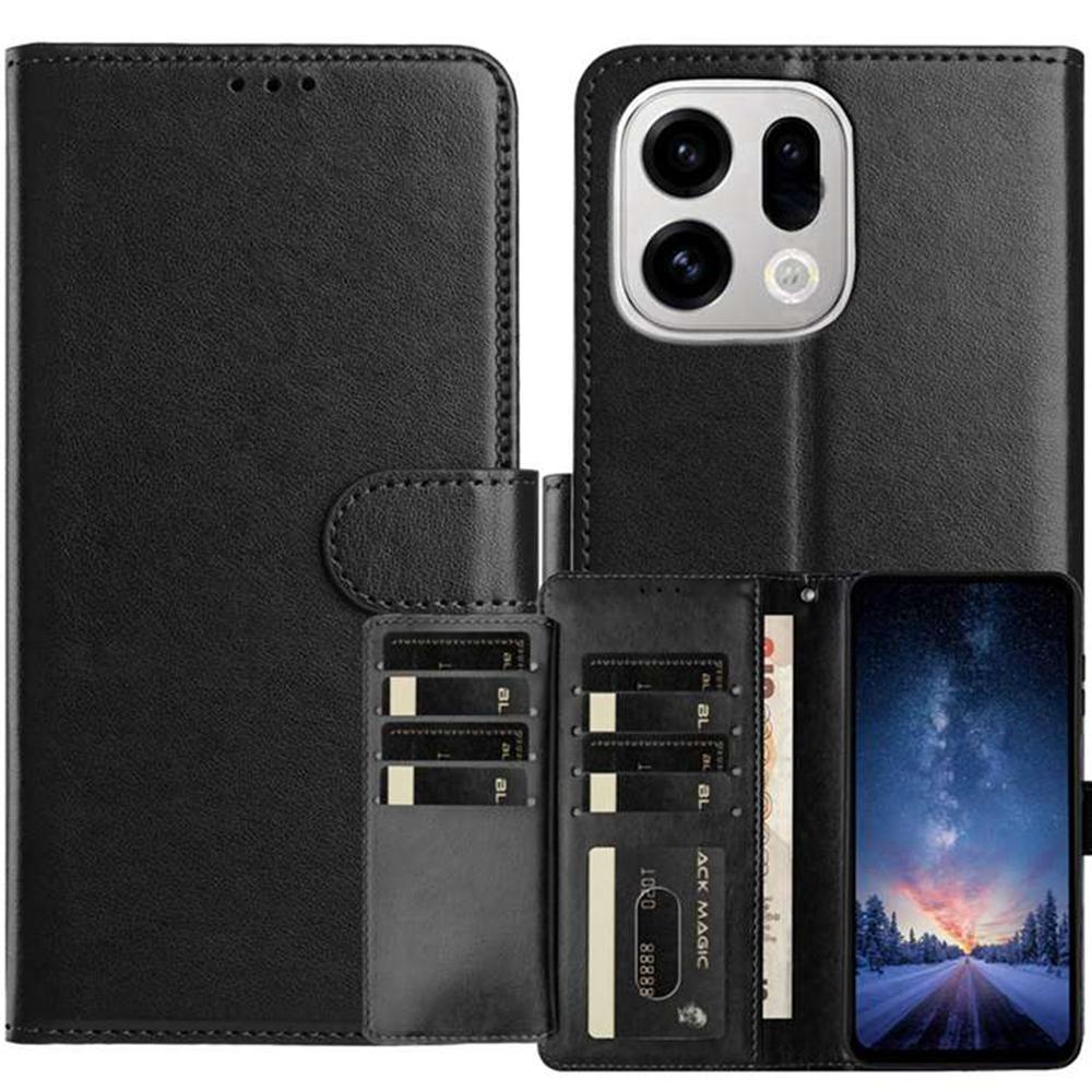For Oppo Find X9 Pro 5G Wallet Phone Case Stand PU Leather Folio Flip Cover with 8 Card Slot