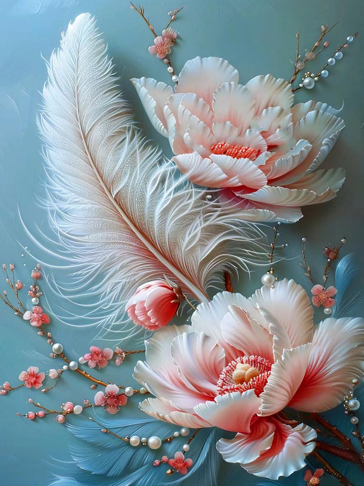 

Коллекция алмазной живописи 2024 года, новая мечта, фантазия, вышивка крестом, перьями, цветами, пейзажами, декором для дома, подарками Full Round 20x30CM