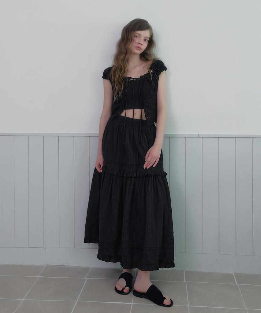 Teuwi Kiren Frill Full Long Skirt