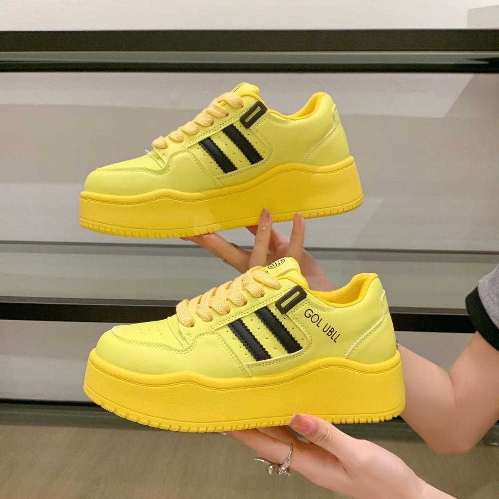 Board shoes women's 2025 new spring and autumn dopamine platform heightening sports and leisure shoes ins trendy shoes