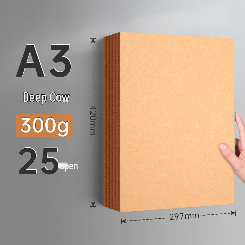 A4 300g Thick Kraft Paper for DIY Projects, Binding, and Printable Covers
