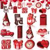 Valentine's Day Wooden Jewelry Valentine's Day Ornament Love Balloon Pendant Couple Party Pink Dwarf Jewelry