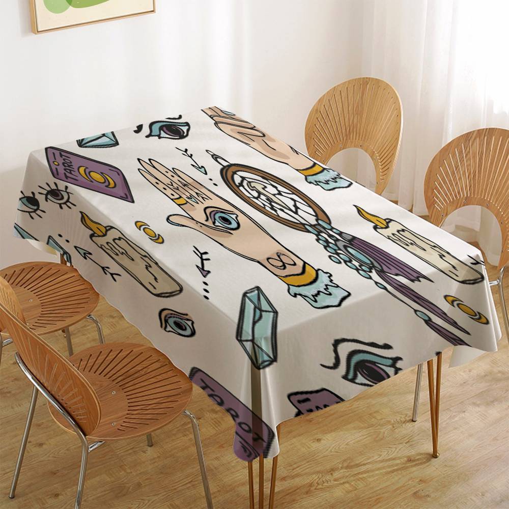 Constellation Element Printed Tablecloth - Waterproof For Farmhouse Kitchens, Dining & Wedding Decor