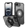 KEYSION 360° Rotating Ring Stand Case for MagSafe for iPhone 16e 2025 Matte Transparent Magnetic Shockproof Phone Back Cover