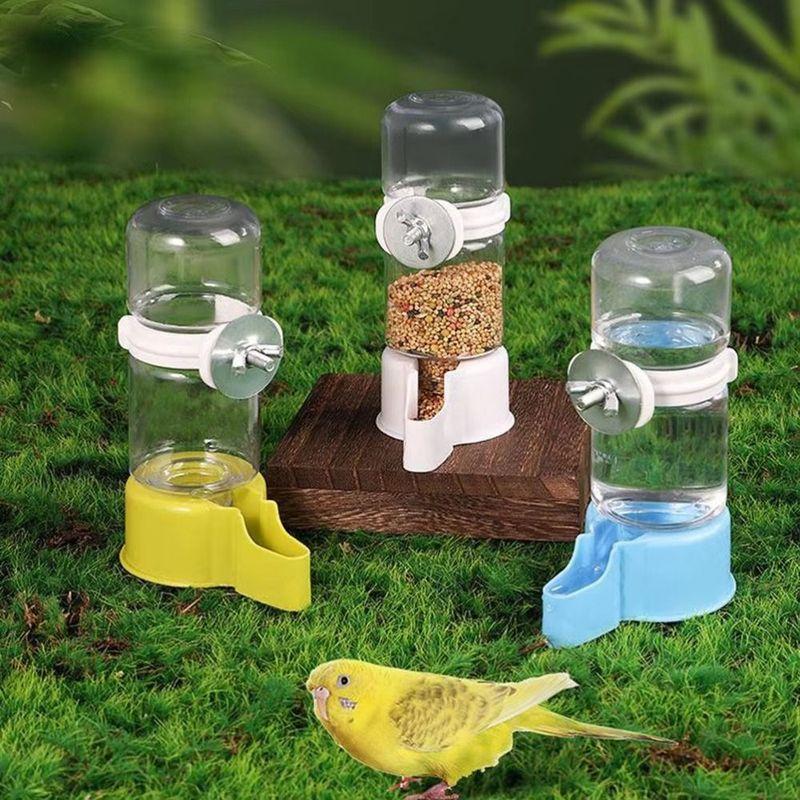 140ml Automatic Birds Drinker Transparent Large Capacity Automatic Feeder Leak-proof Hamster Bottle
