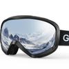 GlaRid Ski and Snowboard Goggles, Glasses Compatible, Men's and Women's, UV400 Protection, Wide Field of View, Windproof, Snowproof, and UV Protection