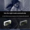 Mini Desk Alarm Clock Digital Mirror LED Temperature USB Bedside Table Travel Clocks for Bedroom Li