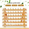 Wooden Sewing Bobbin & Thread Holder Rack with Thread Ball/Coil Storage for Wig Stand