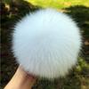13 15 cm DIY Naturfarbe Echte Waschbärfell Pompons Für Taschen Gestrickte Mütze Hüte Echtes Fuchs Fell Pompon