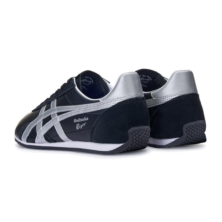 ONITSUKA TIGER Runspark Round Toe Comfortable Slip Resistant Durable Low Top Casual Shoes Unisex Sneaker Black Silver 1183B480-002