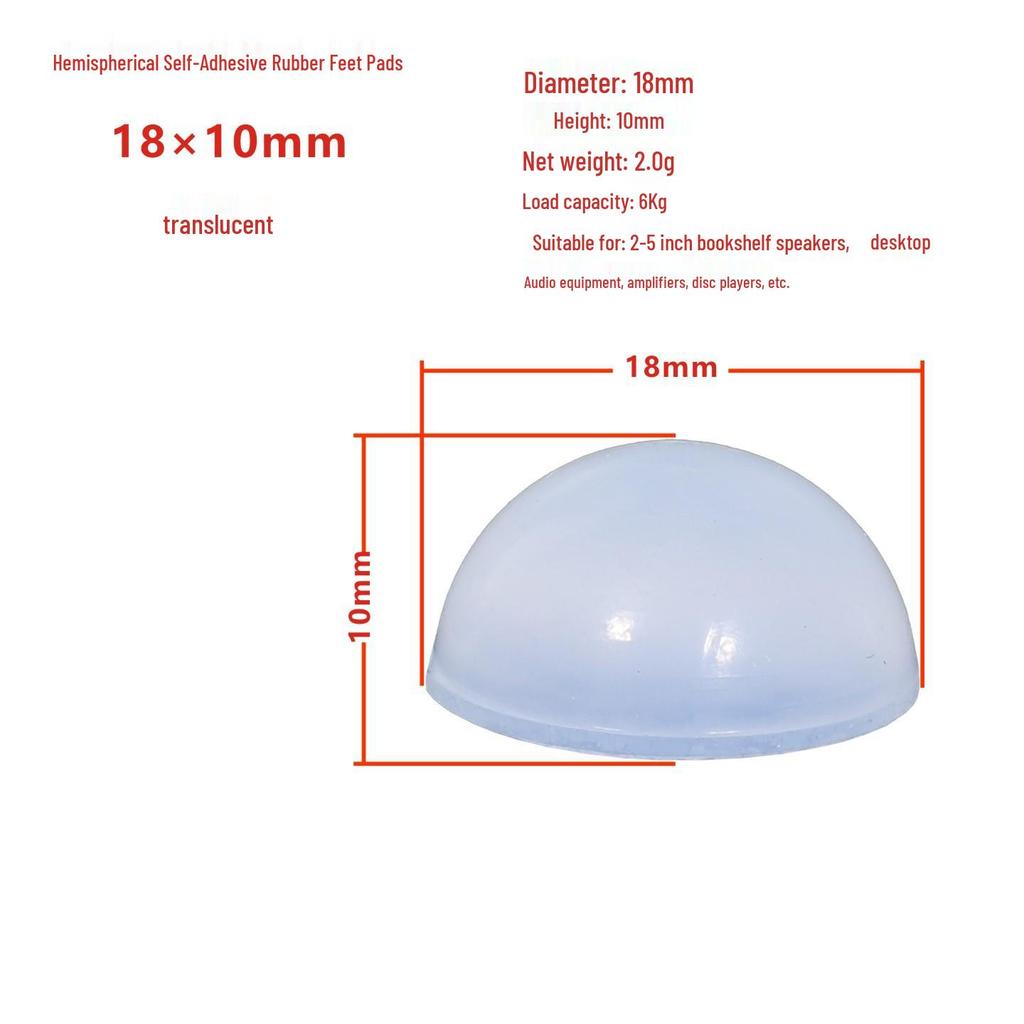Silicone Vibration Damping Speaker Foot Pads - Anti-slip, Shock Absorbing, Self-Adhesive, Trapezoidal Design for Amplifiers