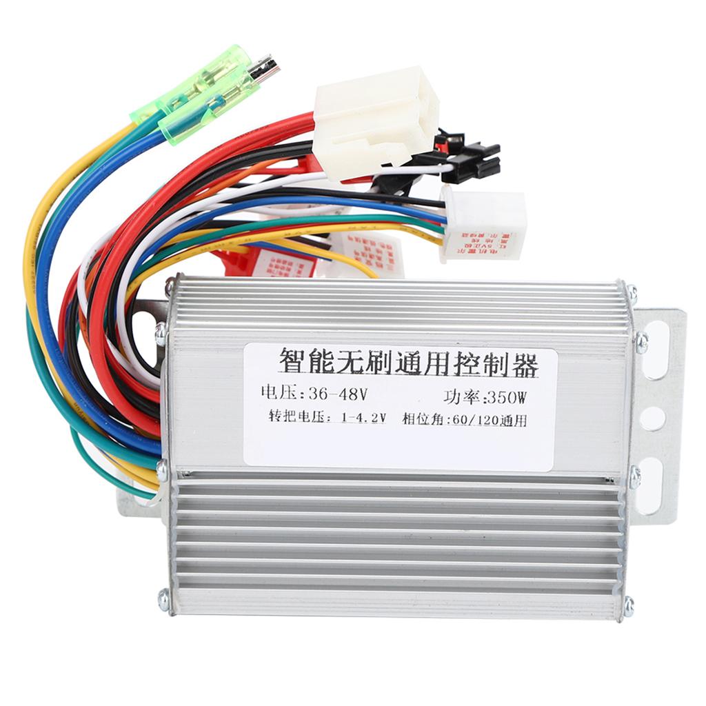 36 48V 350W Aluminium Alloy Silver Universal Brushless Motor Controller for Electric Bike Accessory