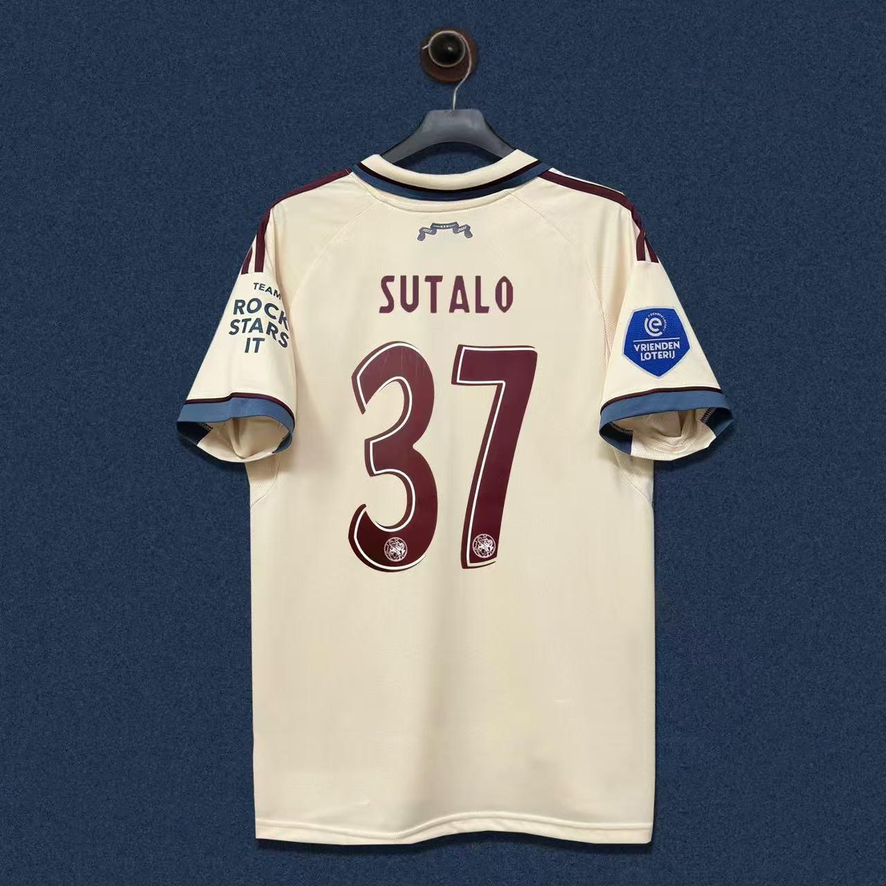 

2526 Ajax Home Away Rome Star Printed Number Thai Version Sports Short-sleeved Football Uniform Hit XXL