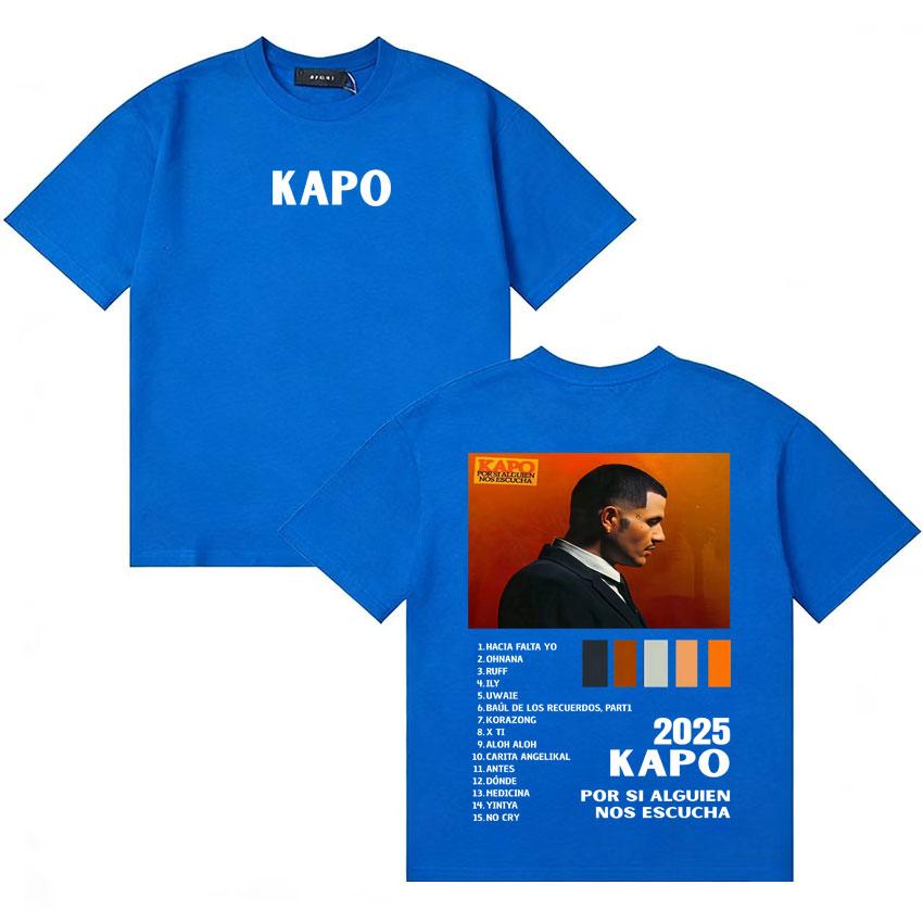 Rapper Kapo Pop Cover Merch T Shirts Unisex Women Double Sided Print Casual Summer Aesthetic Cozy Short Sleeve Tshirt Y2K TShirts