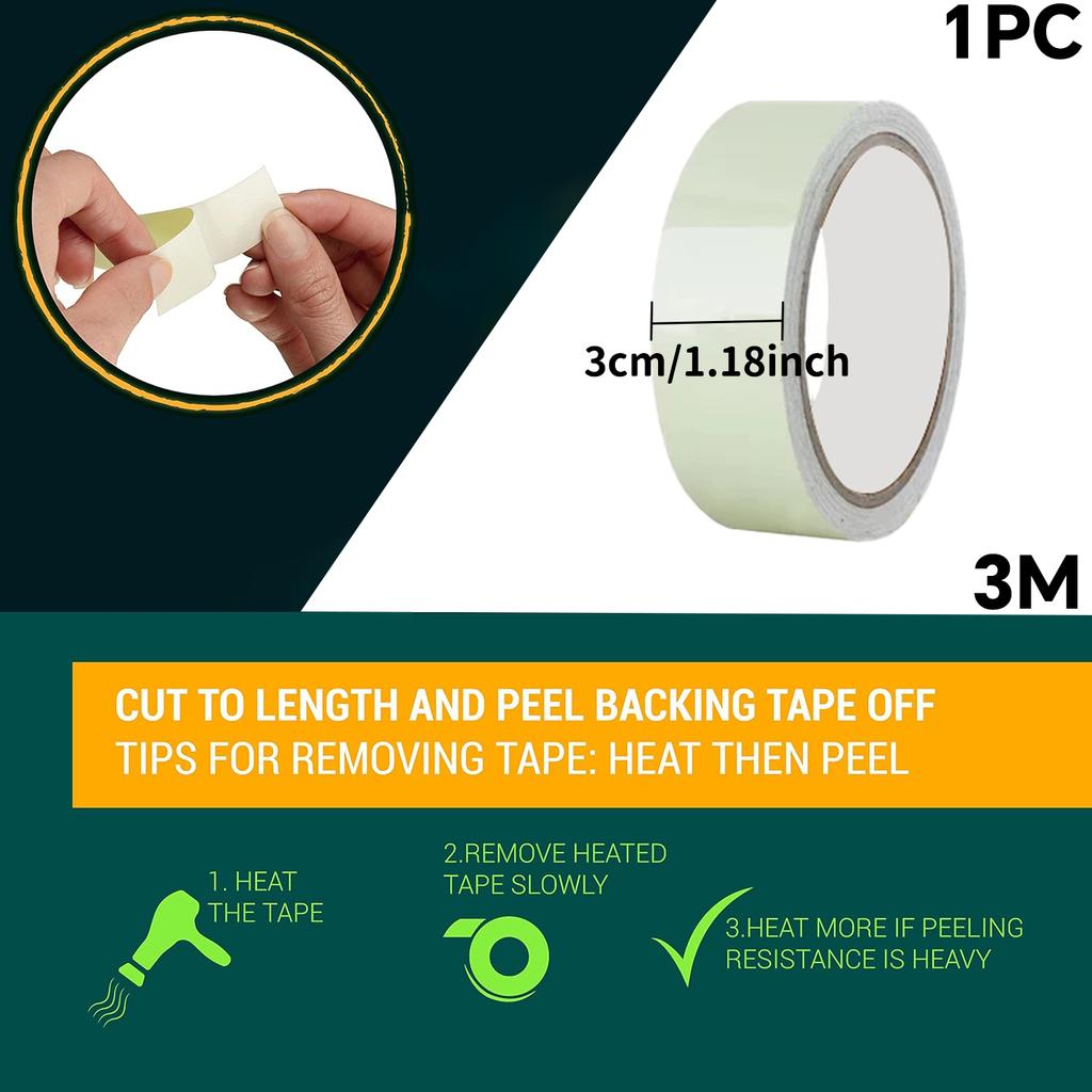 Self-adhesive Luminous Safety Tape, DIY Decorative Glowing Tape, Stage Stair Safety Warning Tape Green Fluorescent Warning Tape