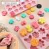 Flower Theme Chocolate Gummy Mold Silicone,Reusable Silicone Candy Molds,for Chocolate Baking,Ice Cube Trays,and Cupcake