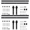 Sliding Door Hardware Kits 2 Pcs 183 Cm Steel Black