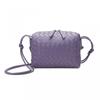 Handwoven Mini Square Crossbody Bag Women Soft PU Leather Shoulder With Zip Urban Chic Style