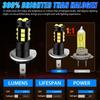 H1 15 Led Fog Lamp Driving Drl Light Bulbs Conversion Kit 6000k Xenon Super White Ip67 Waterproof
