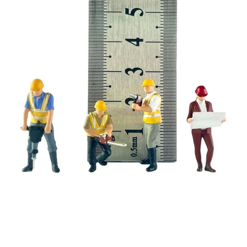 Precisions 1:64 Construction Building Worker Miniature Model Ideal For Architectural Scene And Hobbyists Ornaments Gift