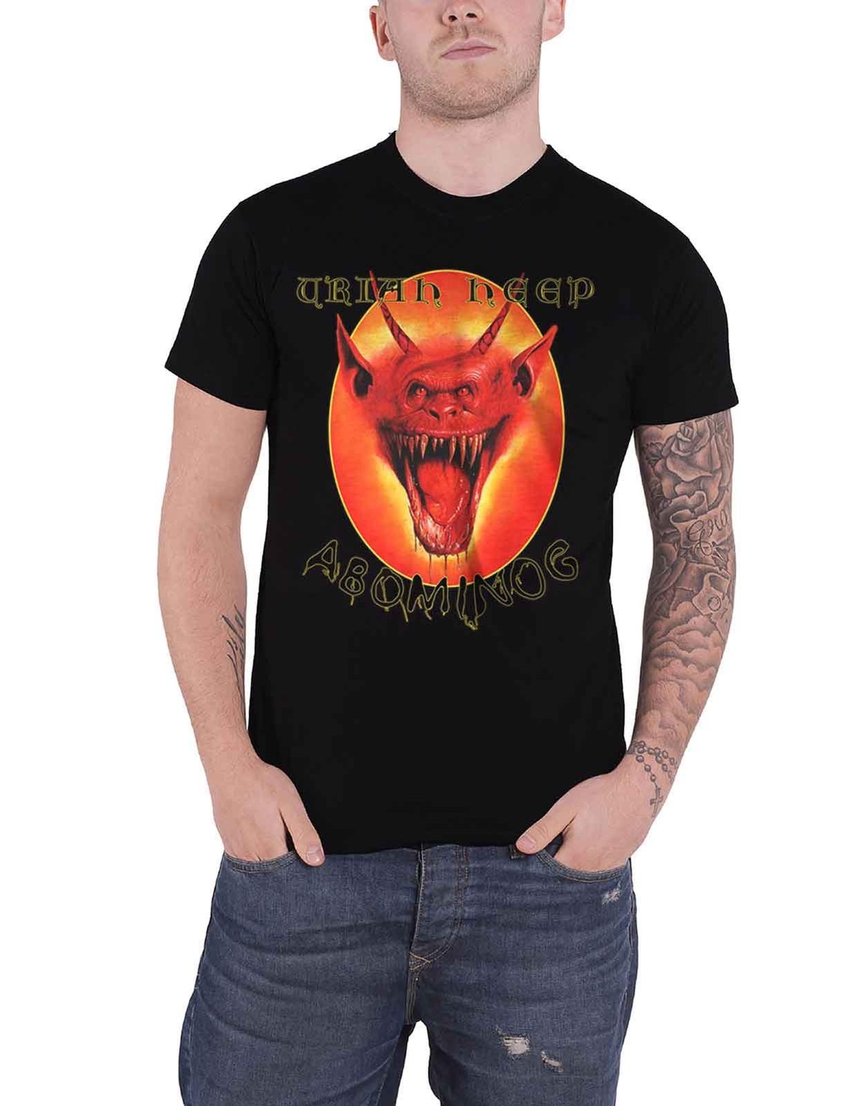 Uriah Heep T Abominog Album Cover Band Logo new Official Mens Black Size S Unisex T-Shirt XXXL