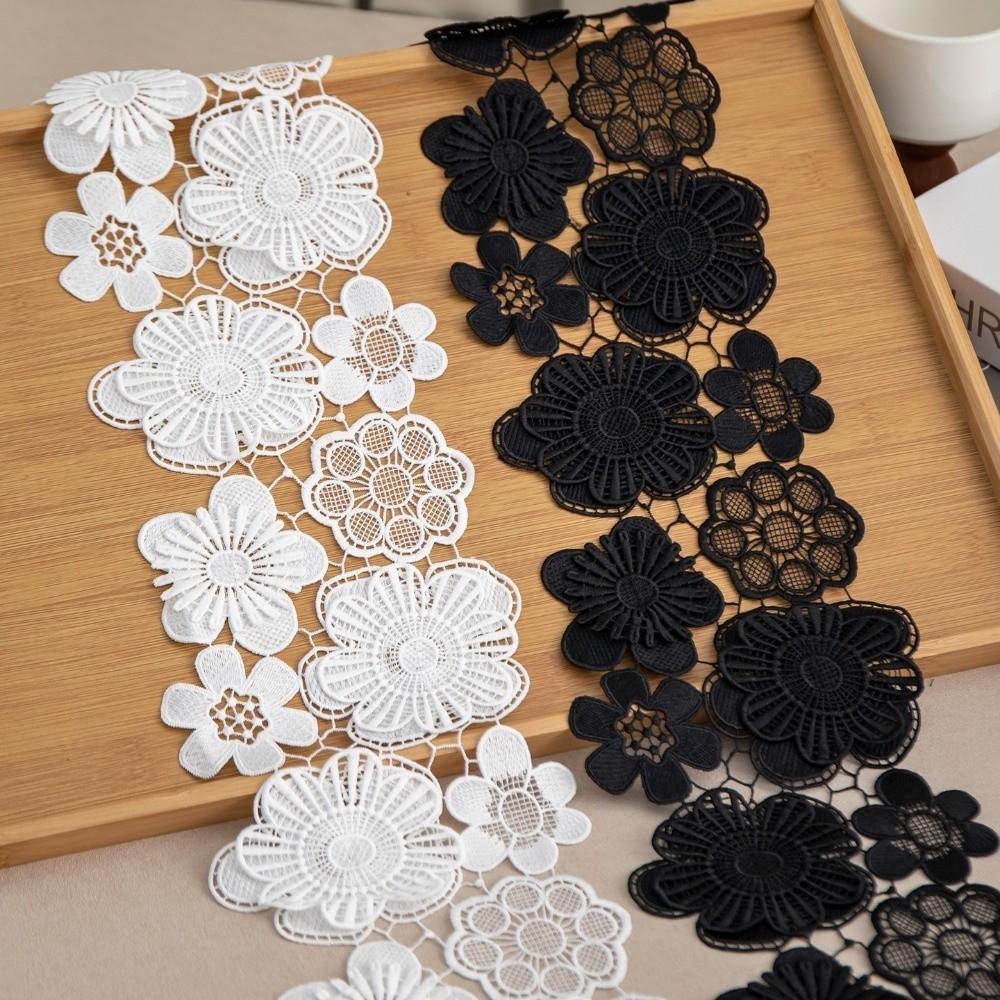 Sewing Supplies Embroidered Flower Ribbon 3d Flowers Fringe Trim Embroidered Trim Ribbon Cloth