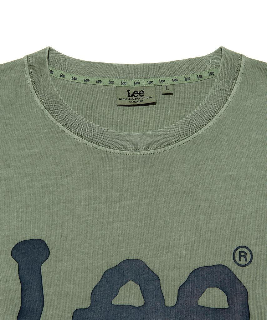 LEE Big Twitch Logo Dyed Long Sleeve T-Shirt Pigment Green