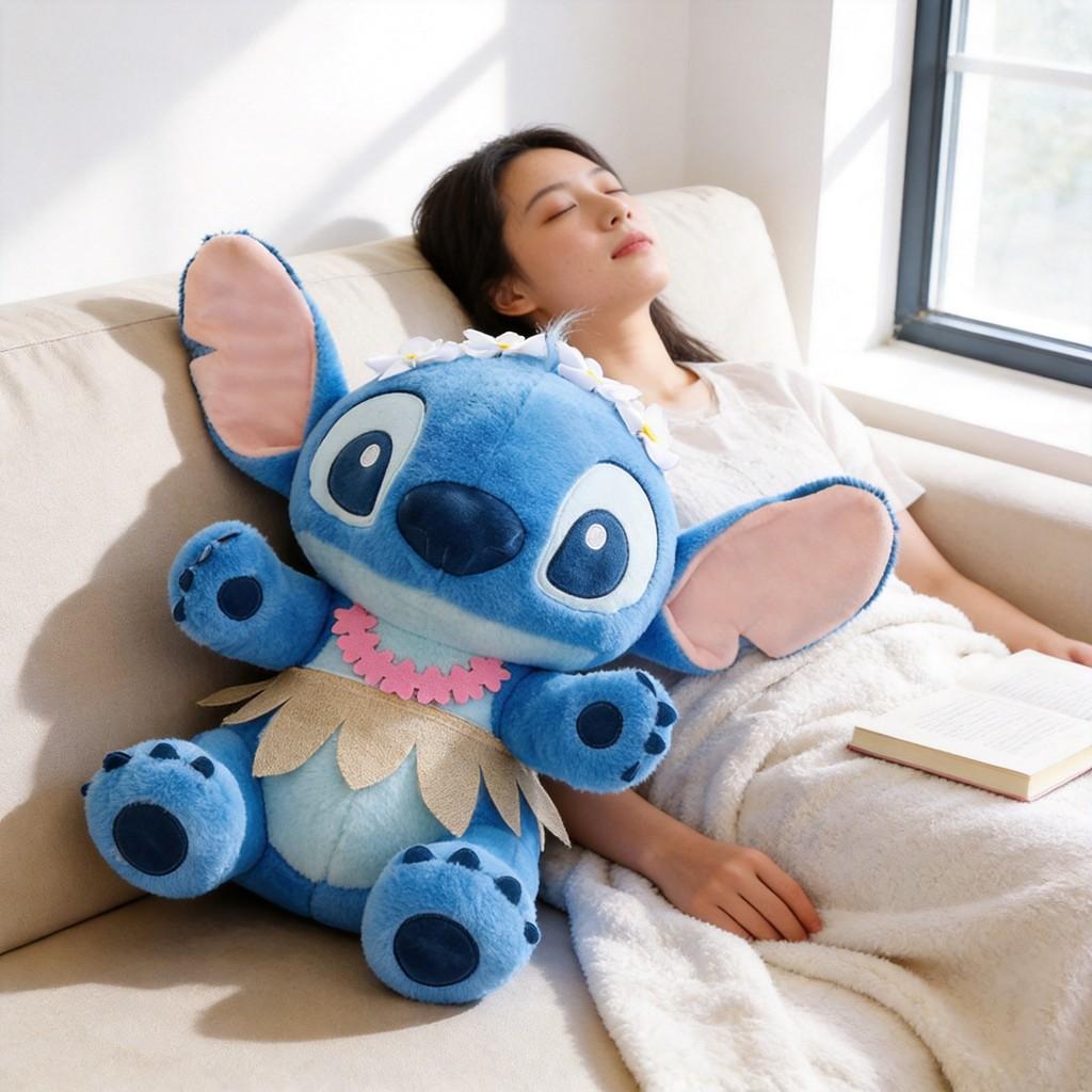 Peluche Lilo & Stitch in Materiale Peluche Corto per Decorazione Vacanze Estive