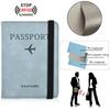 Travel Passport Holder Waterproof PU Leather Passport Cover with Card Slots Portable Document Organizer for Men Women Trip