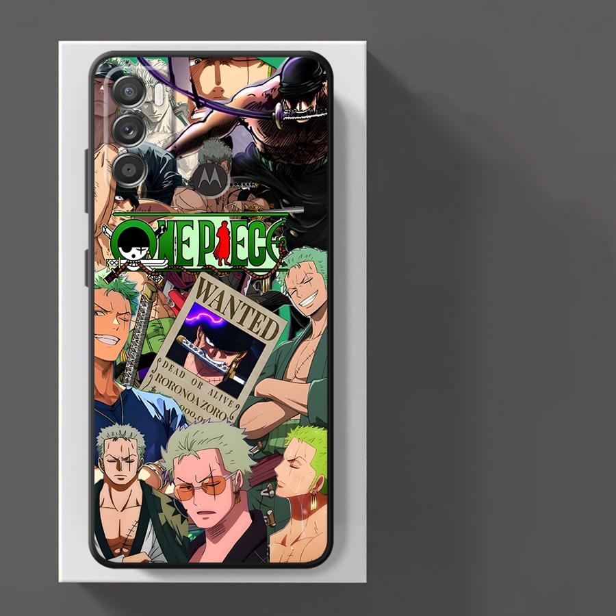Cartoon One Piece Collage Zoro Case for Motorola Moto G52 G60 G51 G73 G32 G50 G72 G60s G53 G30 Edge 20 Pro 30 Lite G71 G22