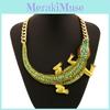 Bold Animal Theme Alloy Necklace With Rhinestone Accents For Women Fashion