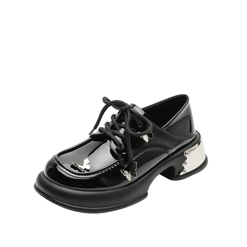 

Spring new super soft bow round head fashionable versatile platform Mary Jane women s shoes 34