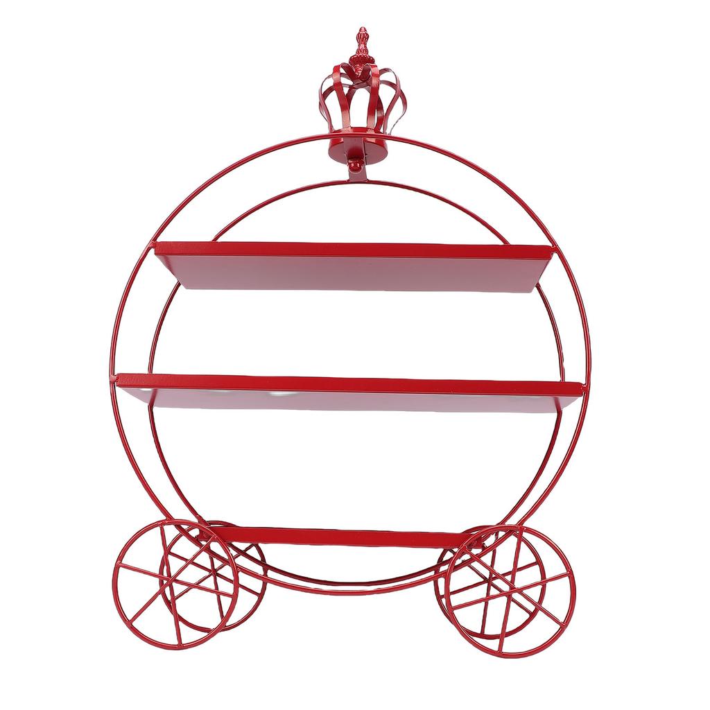 3 Tier Cupcake Stand Holder Iron Dessert Table Display Stand for Wedding Afternoon Tea Donuts Cookies Fruit Red