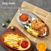 Stainless Steel Snack Plate with Sauce Compartment
