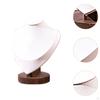 Necklace Display Bust Jewelry Holder Home Decor Wooden Base Elegant for Women Pendant Chain Stand