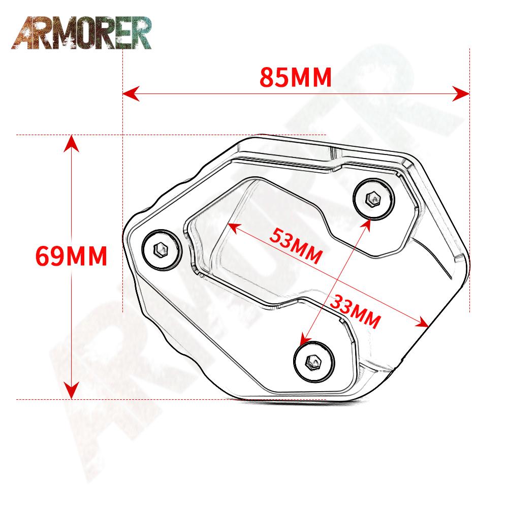 For YAMAHA MT-09 SP MT09 SP MT 09 SP  2022 Motorcycle Accessories Aluminum Side Stand Enlarge Kickstand Enlarge Plate