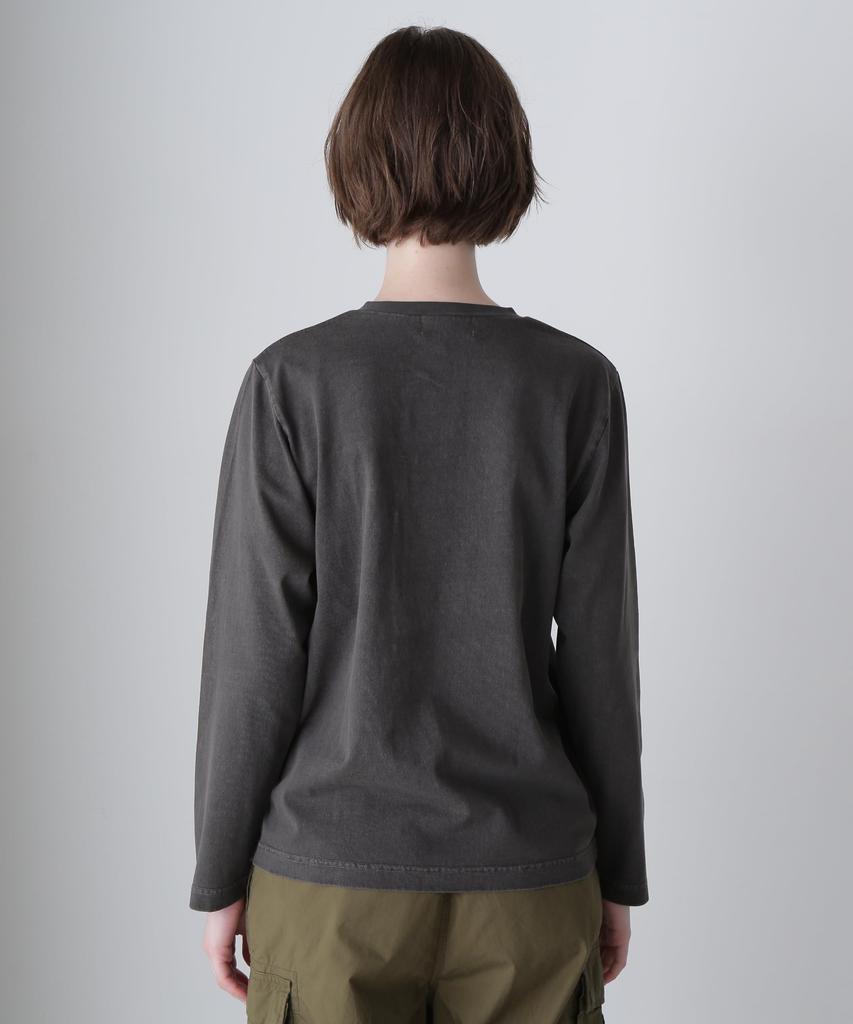 AVIREX L/S FADE WASH MA-1 POCKET women's S 410 charcoal 783-4230605