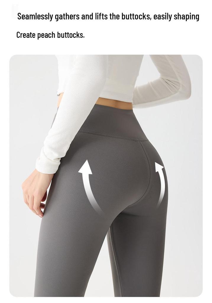2025 Women's Plus Velvet Thickened Slim-Fit Warm Cotton Yoga Pants for Autumn and Winter