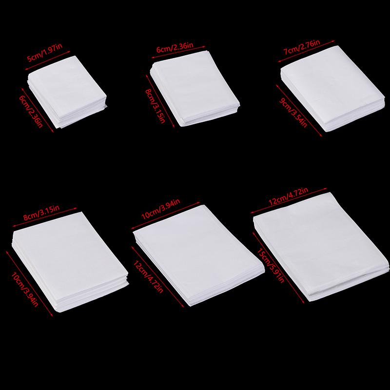 100Pcs Disposable Tea Bag Heat Seal Filter Paper For Herb Loose Teabags Multi Size Empty Coffee Powder Tea Bags