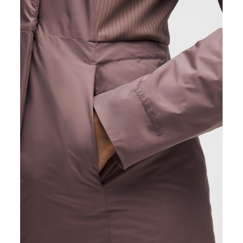 Lululemon Sleek City Long Jacket Twig Brown Earth