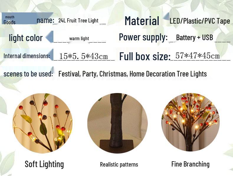 LED Ornamental Fruit Tree Light for Indoor Decoration