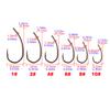 Hirisi 8041 50Pcs PTFE Coated Fish Hook High Carbon Stainless Steel Anti-Rust Sharp Point Barbed With Eye for Fishing Accessory