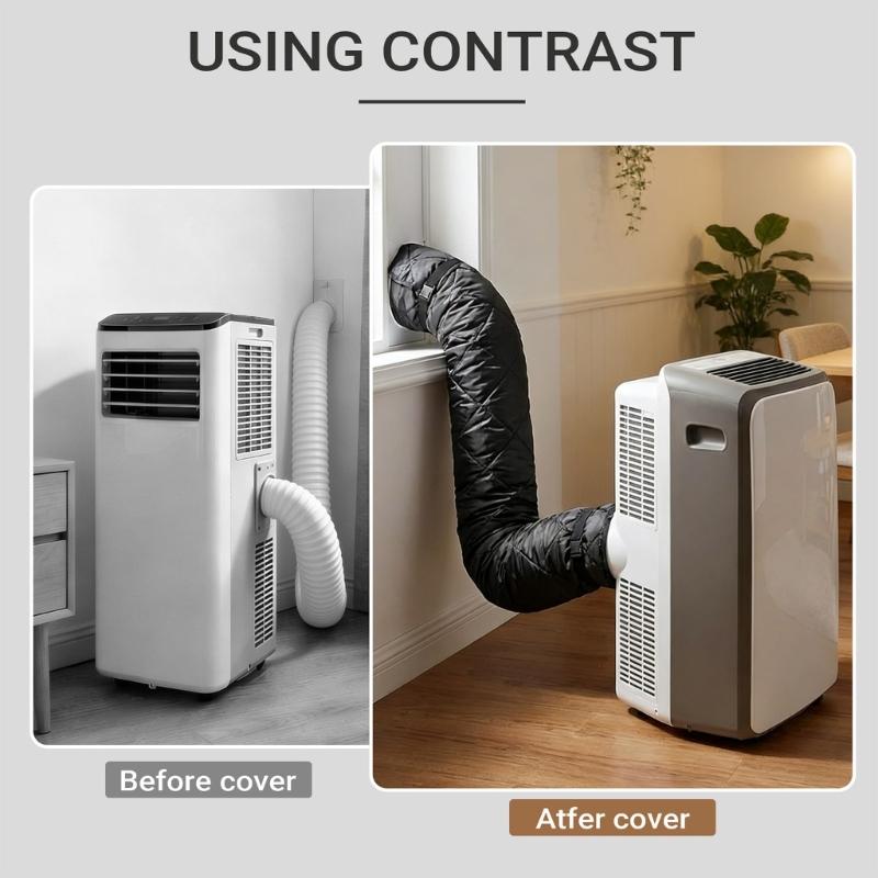 Black 210D ponderous Fabric Portable refrigerating Hose Case For Energy Saving And Heat Retention