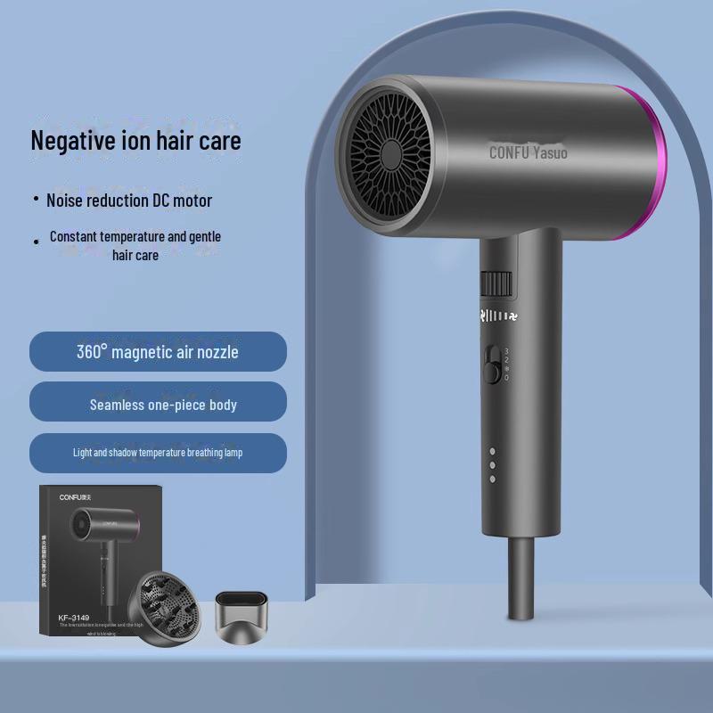 

Фен CONFU 3149 с отрицательными ионами - Низкое излучение, Высокая мощность для домашнего и общежитийного использования