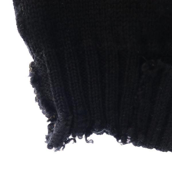 SANDKNIT 40s 50s Lettered Long Sleeve Knit Cardigan 42 Black Series Men's Used
